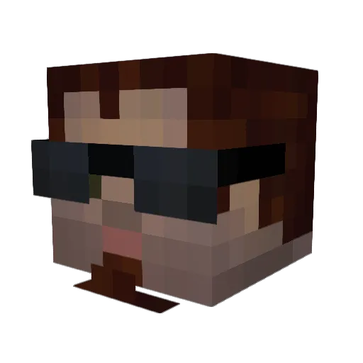 mrr0ng Minecraft avatar head, 3D render
