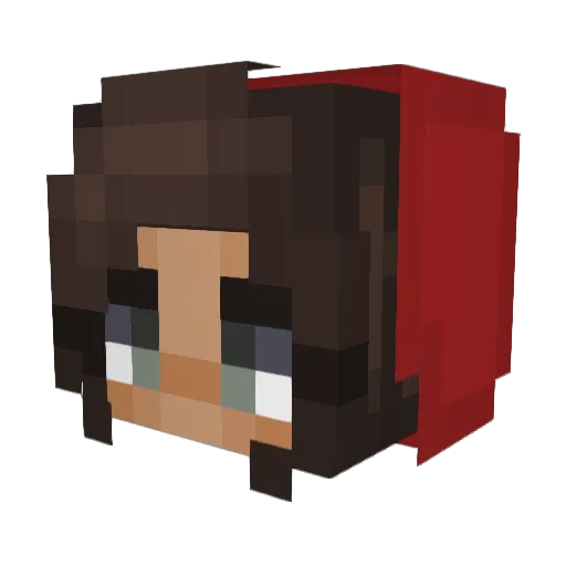 mrs_milburn Minecraft avatar head, 3D render