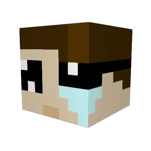 mrsad226 Minecraft avatar head, 3D render