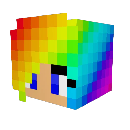 mrsinkbot Minecraft avatar head, 3D render