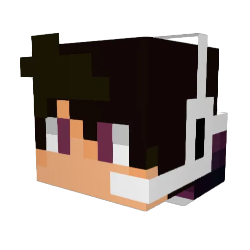 mrslowpoke Minecraft avatar head, 3D render