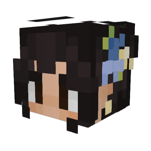 mrsluminara Minecraft avatar head, 3D render