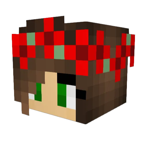 mrsmaluu Minecraft avatar head, 3D render