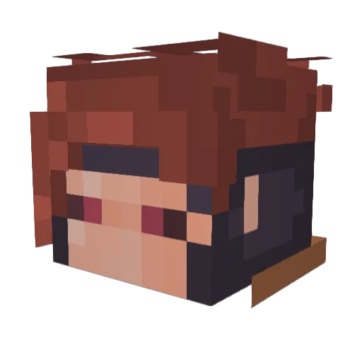 mrsmiles2 Minecraft avatar head, 3D render