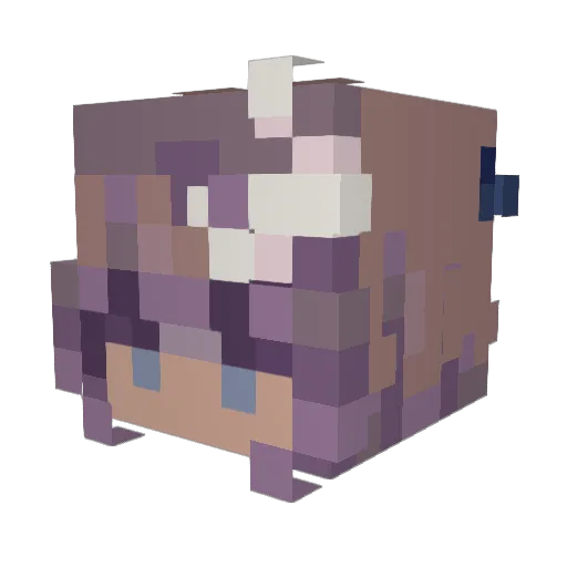 mrsmoony Minecraft avatar head, 3D render