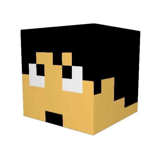 mrsoukai Minecraft avatar head, 3D render