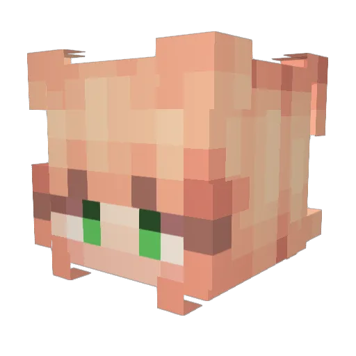 mrspcholka Minecraft avatar head, 3D render