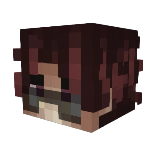 mrspo Minecraft avatar head, 3D render