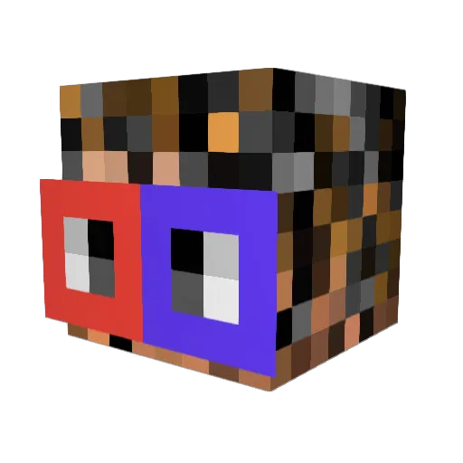 mrsrz Minecraft avatar head, 3D render