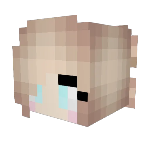 mrsshorse Minecraft avatar head, 3D render