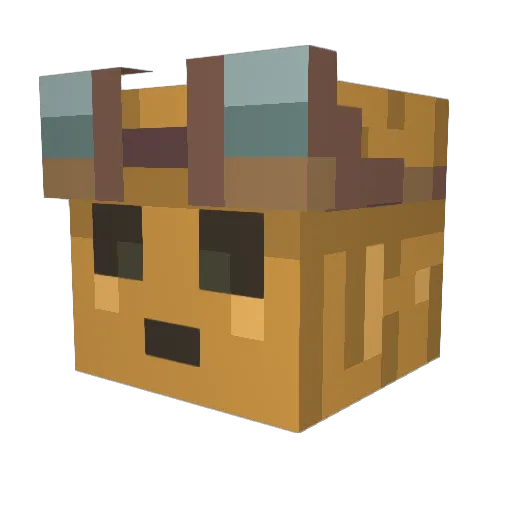 mrtapas Minecraft avatar head, 3D render