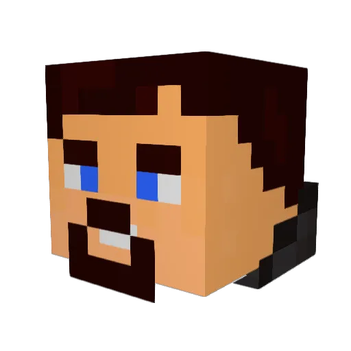 mrteotim Minecraft avatar head, 3D render