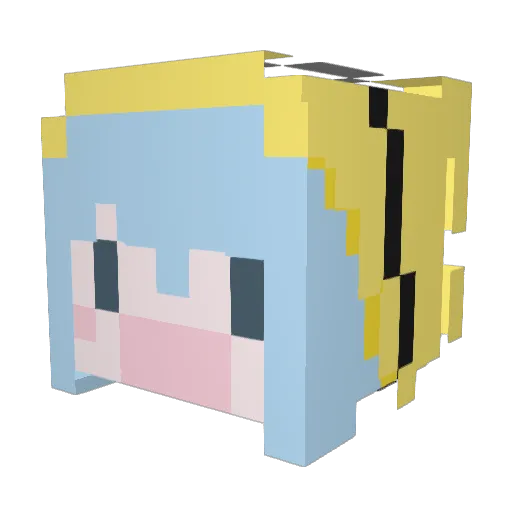 mrty2 Minecraft avatar head, 3D render