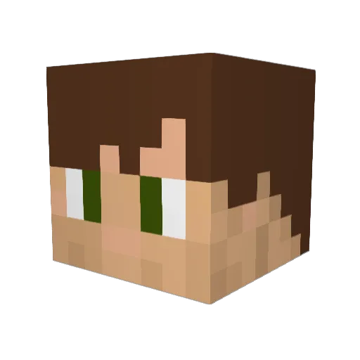 mruddell Minecraft avatar head, 3D render
