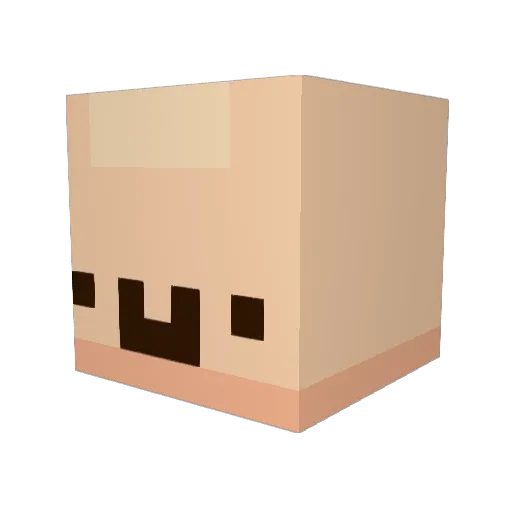 mruping Minecraft avatar head, 3D render