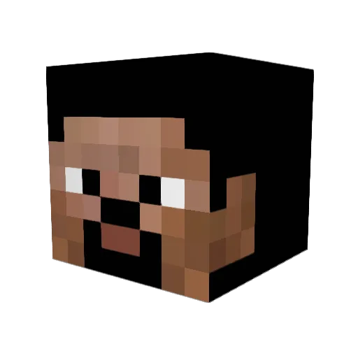 mrvinrules Minecraft avatar head, 3D render