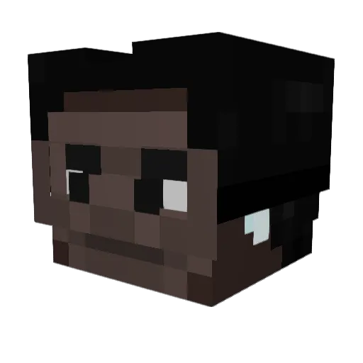 mrvoltie Minecraft avatar head, 3D render