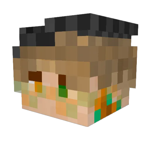 mrxstyle Minecraft avatar head, 3D render