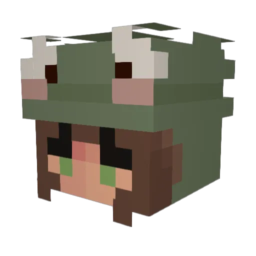 mryem Minecraft avatar head, 3D render
