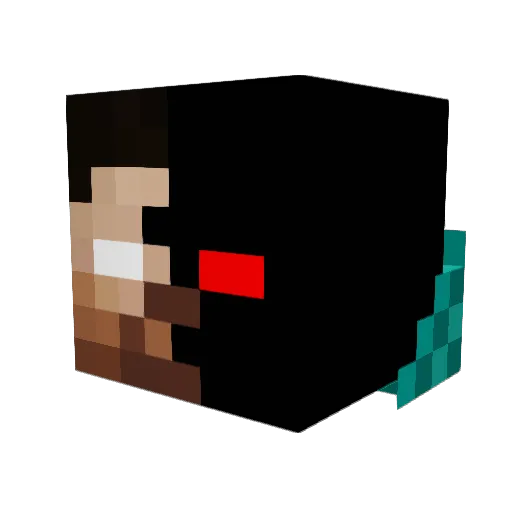 mrzerian Minecraft avatar head, 3D render