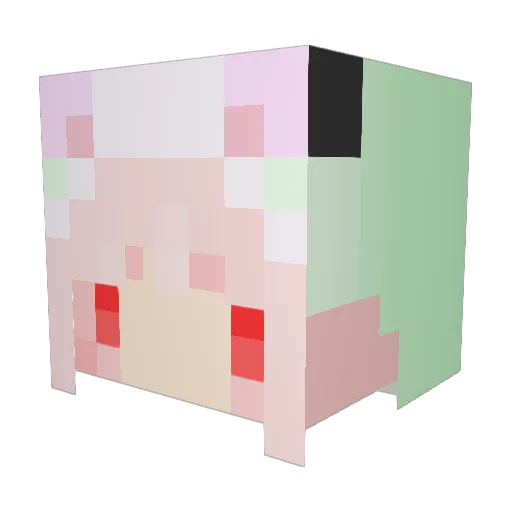 mrzt66 Minecraft avatar head, 3D render