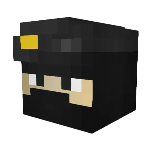 mrzzshy Minecraft avatar head, 3D render