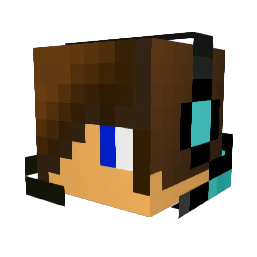 ms0302738 Minecraft avatar head, 3D render