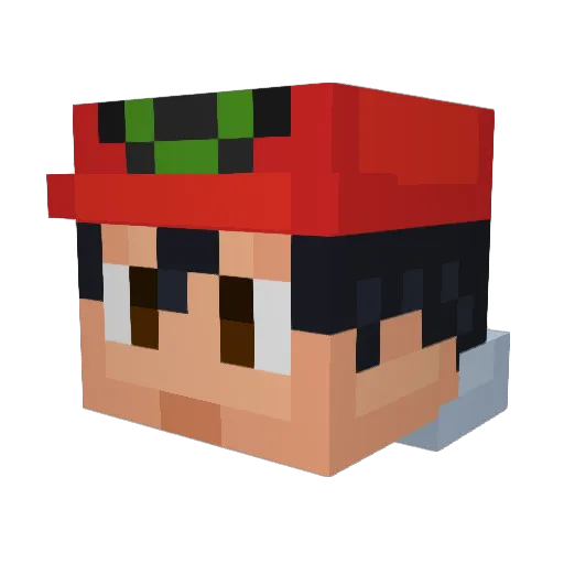 ms0404874 Minecraft avatar head, 3D render