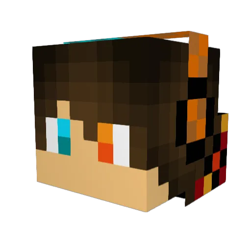 ms0427 Minecraft avatar head, 3D render