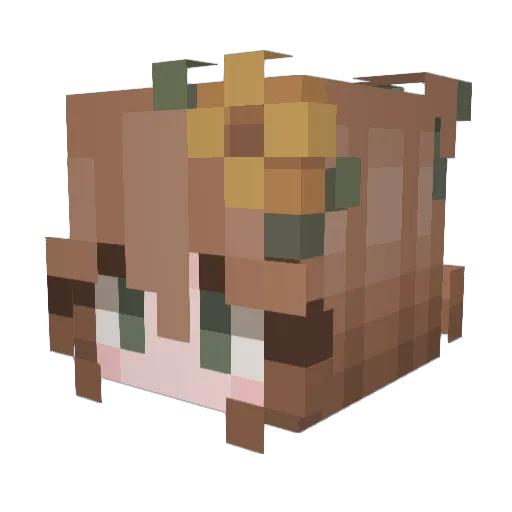 msDepster Minecraft avatar head, 3D render