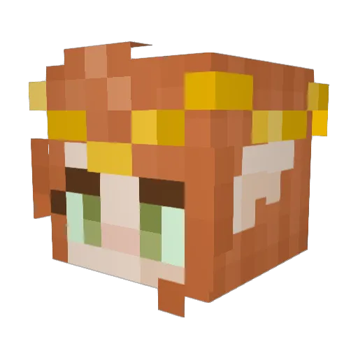 msGingerJane Minecraft avatar head, 3D render