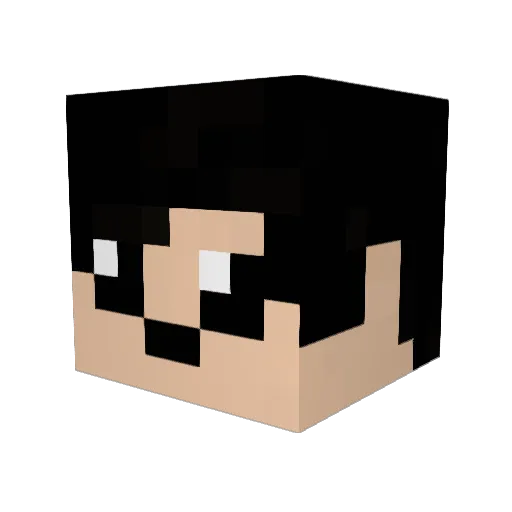msakrn Minecraft avatar head, 3D render