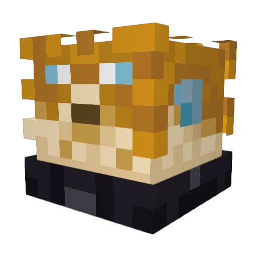 msc206 Minecraft avatar head, 3D render