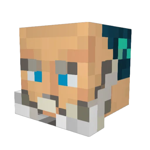 mschre Minecraft avatar head, 3D render