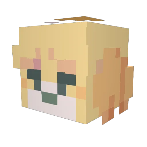 mscriven_13 Minecraft avatar head, 3D render