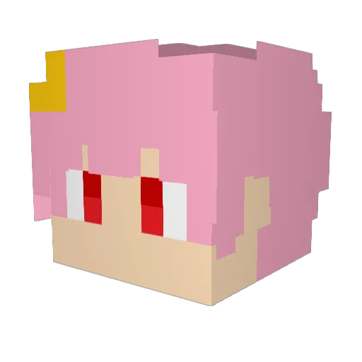 msdosa Minecraft avatar head, 3D render