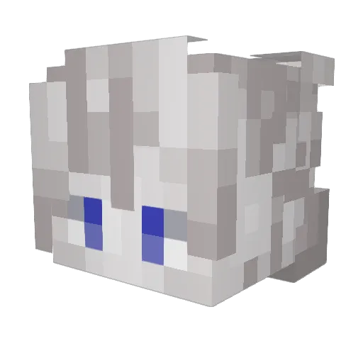 msdzy Minecraft avatar head, 3D render