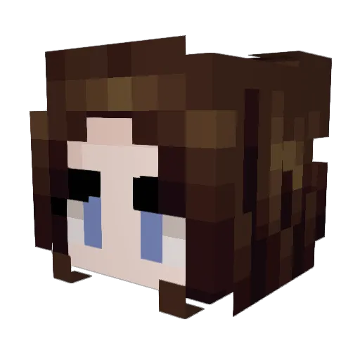 msfaee Minecraft avatar head, 3D render
