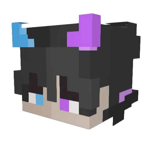 msflp23157 Minecraft avatar head, 3D render
