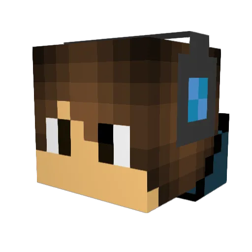 msgumor Minecraft avatar head, 3D render