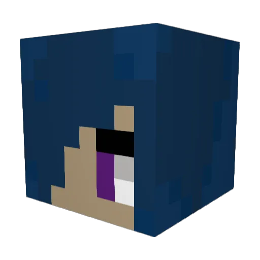 mshpfox Minecraft avatar head, 3D render
