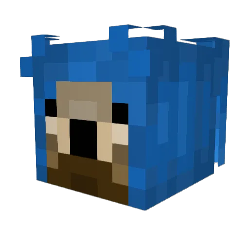msj0127b Minecraft avatar head, 3D render