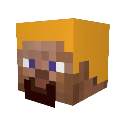 msmakmak Minecraft avatar head, 3D render