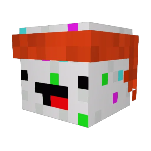 msmon008 Minecraft avatar head, 3D render