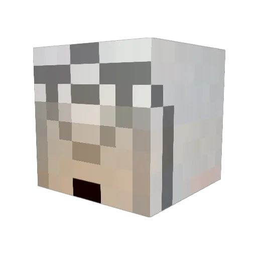 mspeakman Minecraft avatar head, 3D render