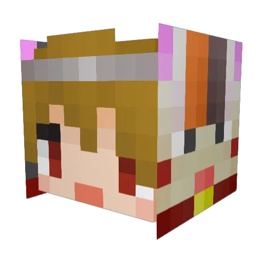 mspowcat_Twitch Minecraft avatar head, 3D render