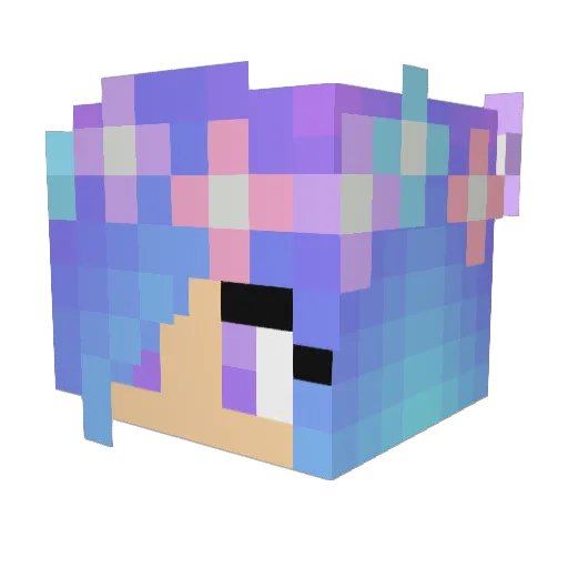msstyling Minecraft avatar head, 3D render
