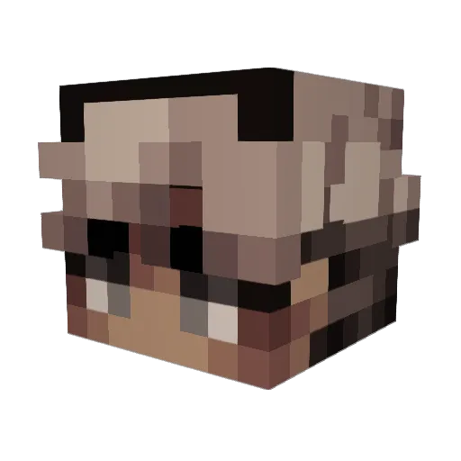 mssw Minecraft avatar head, 3D render