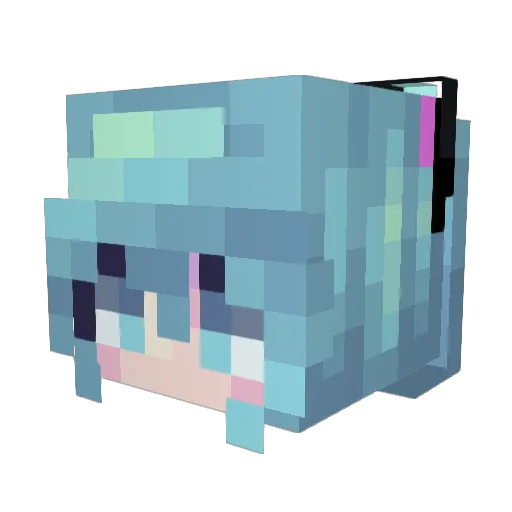 mstA2O1 Minecraft avatar head, 3D render