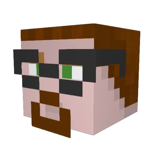 mstillo Minecraft avatar head, 3D render
